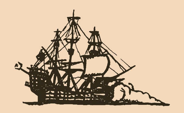 simple pirate ship illustration